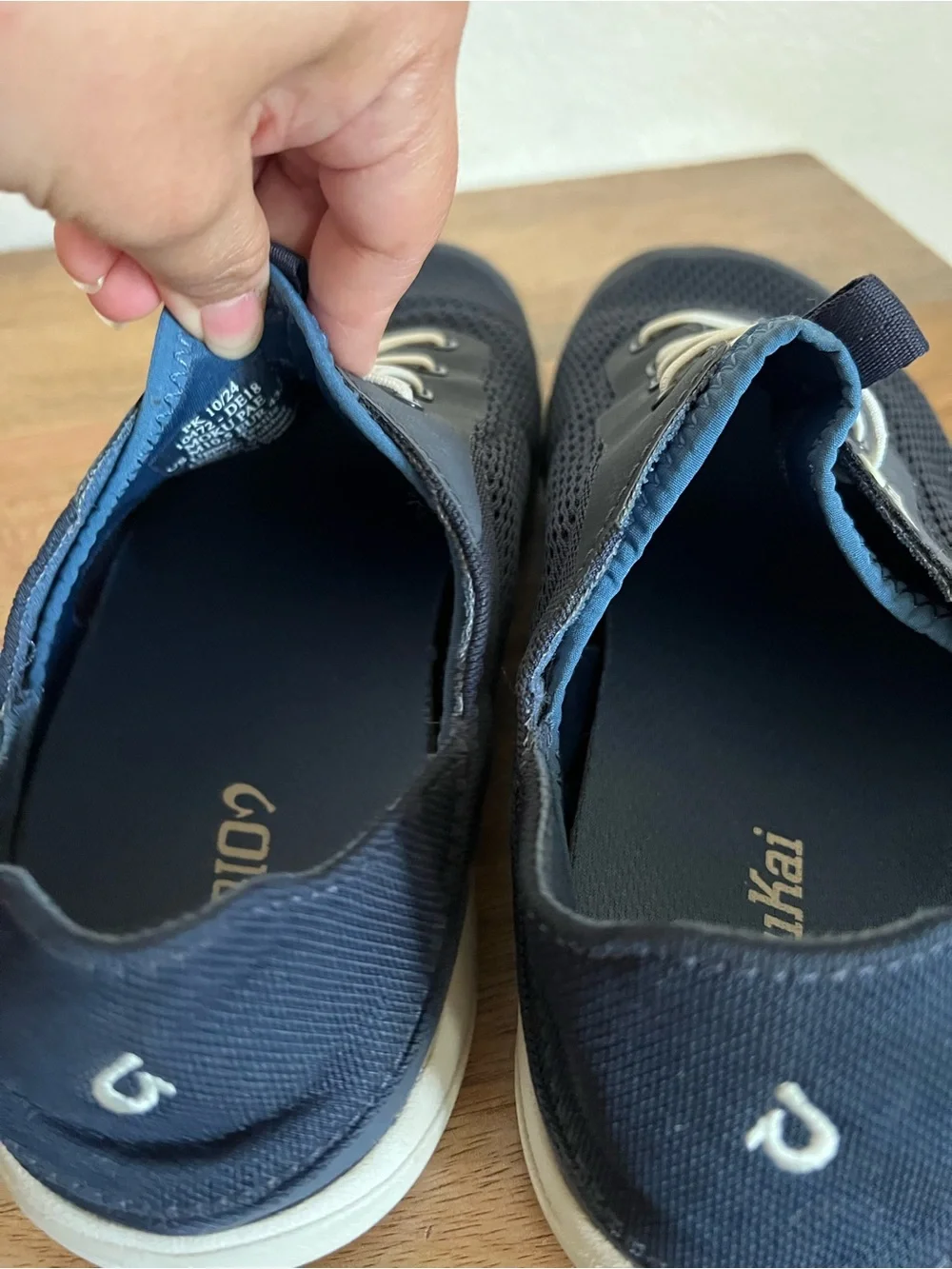 Olukai Moku Pae Men’s Breathable Boat Blue Shoes Size 10.5